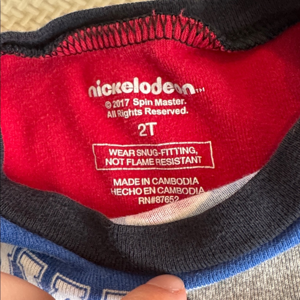 Nickelodeon Red and Blue Kids T-Shirt - Picture 2 of 2